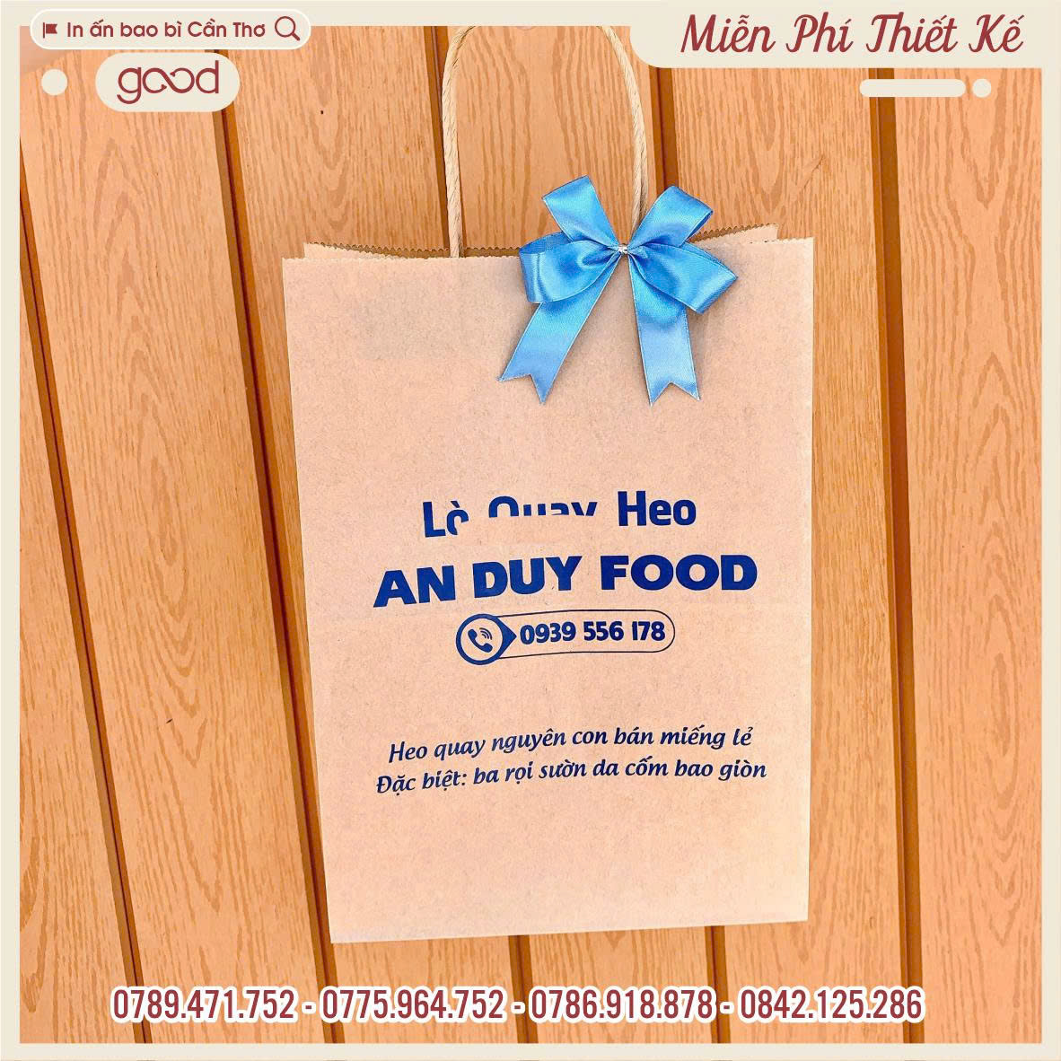 IN TÚI GIẤY NÂU ĐỰNG THỰC PHẨM